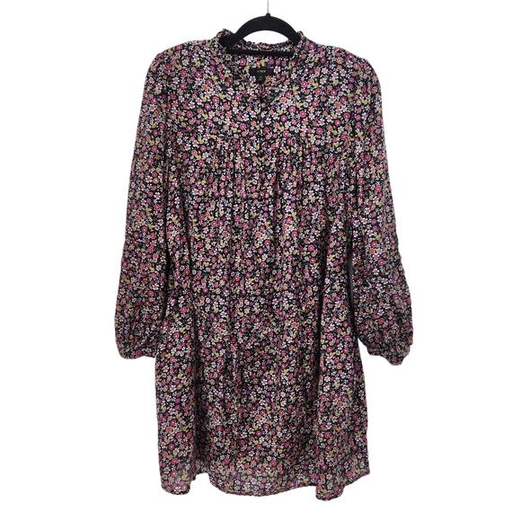 J. Crew Button-up Floral Mini Dress in Sunny Meadow Peasant Cottage-core Women M - Picture 2 of 14